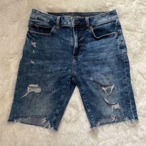 Mens Distressed American Eagle Next Level Stretch jean shorts size 28